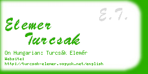 elemer turcsak business card