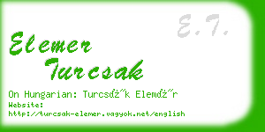 elemer turcsak business card